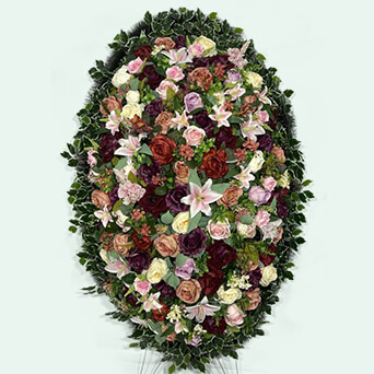 Венок из искусственных цветов
